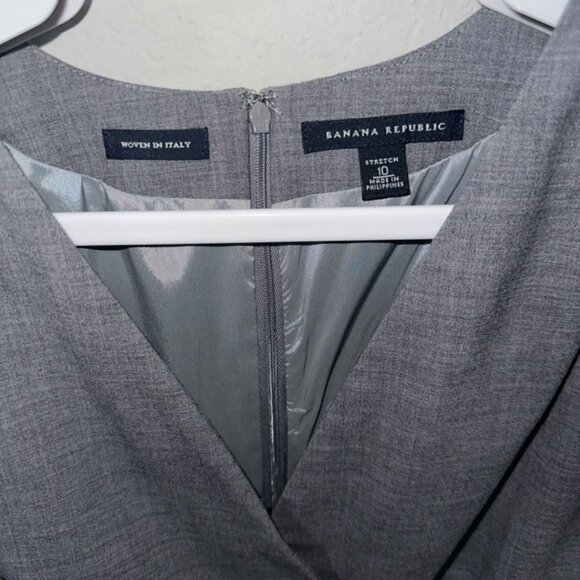 Banana Republic Gray Virgin wool‎ blend Dress Size 10 - Picture 3 of 7